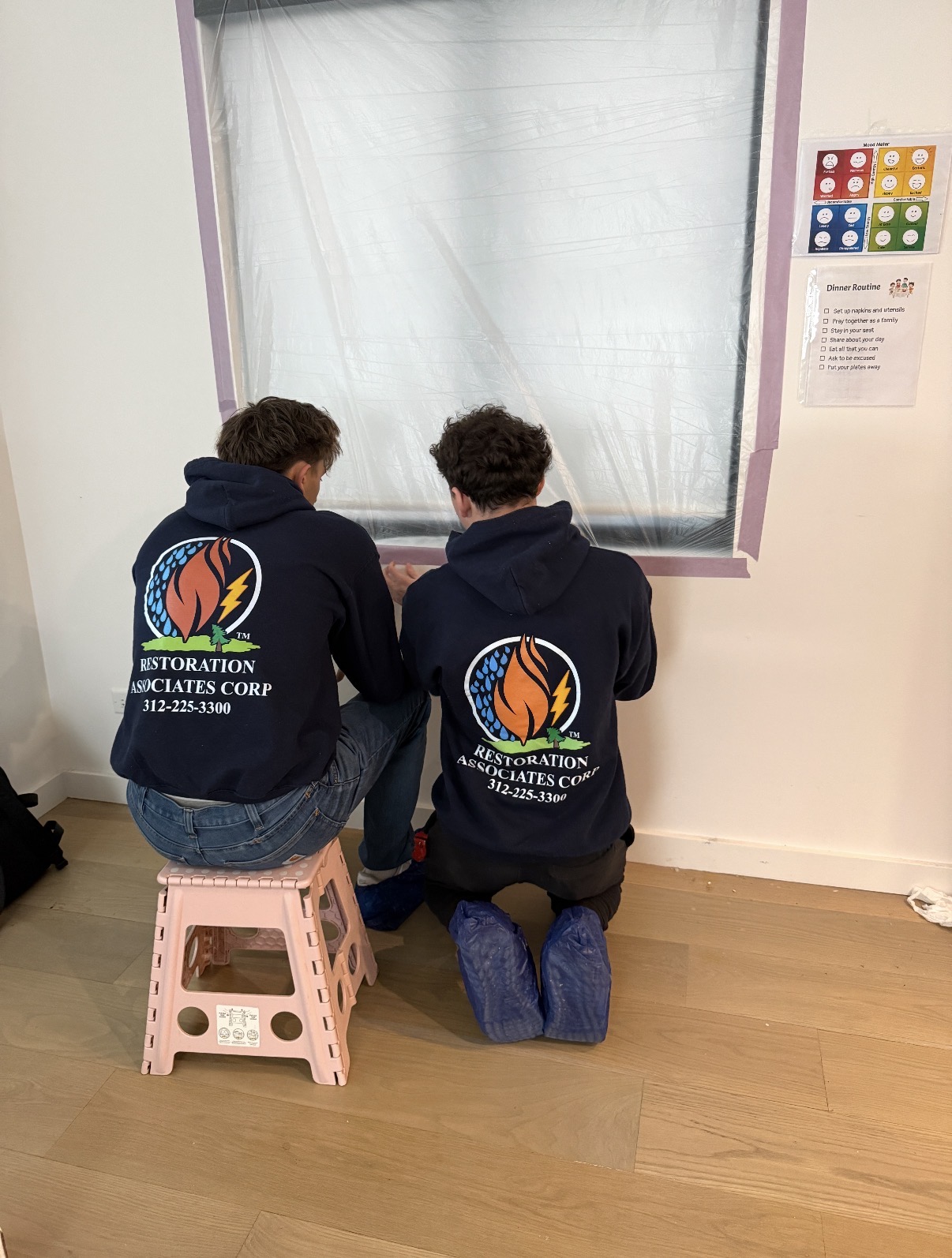 Our professional restoration crew on site